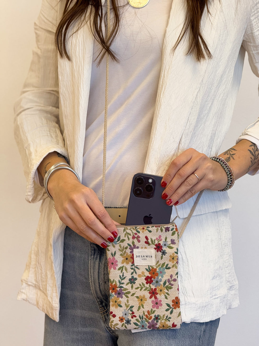 Kleine Handytasche Blum