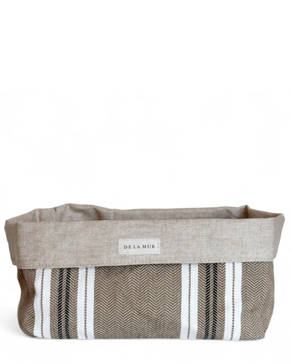 Producto Sares, estampado en marrón, gris, blanco, vista frontal — De La Mur