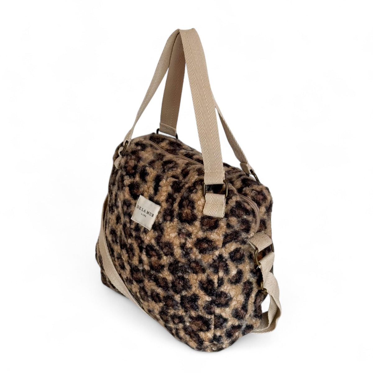 Bolso Pardo con estampado Pardo, vista en uso — De La Mur
