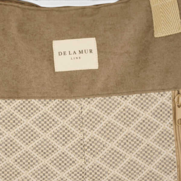 Bolso Pant, estampado en beige, negro, azul, detalle del producto — De La Mur