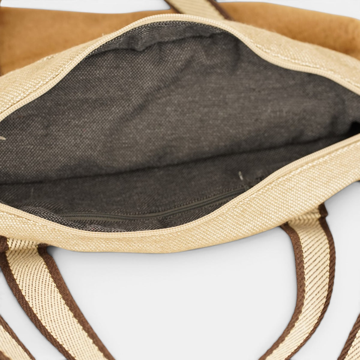 Bolso Pile, estampado en beige, terracota, naranja, detalle del producto — De La Mur