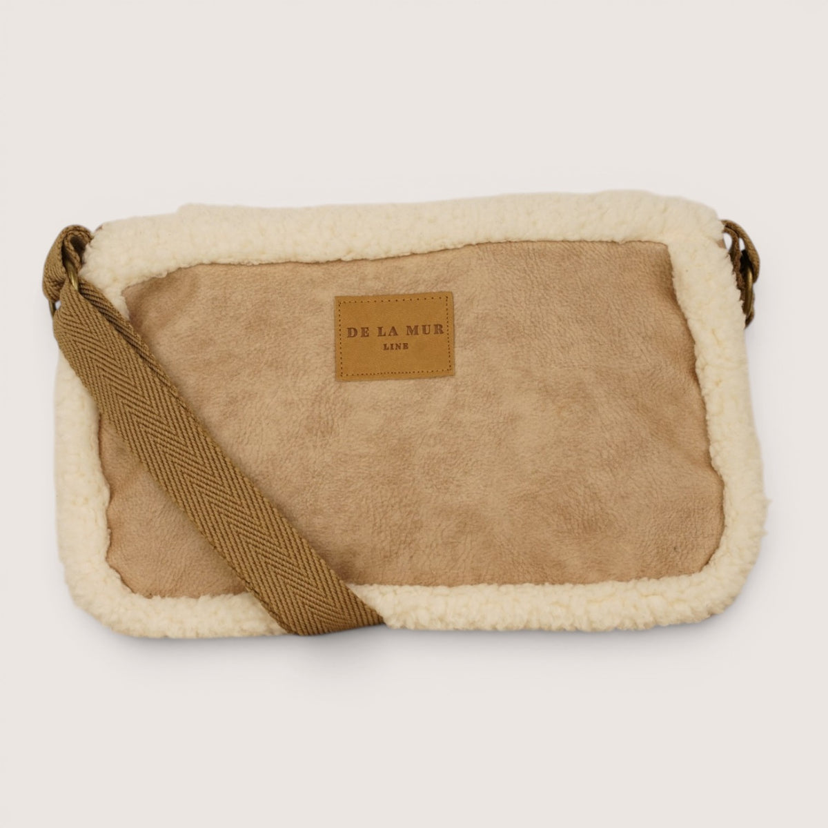 Bolso Cipria, estampado en beige, naranja, blanco, detalle del producto — De La Mur