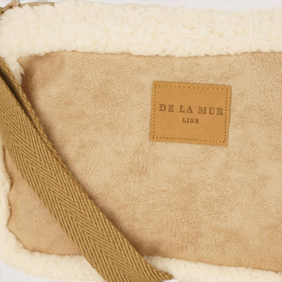 Bolso Cipria, estampado en beige, naranja, blanco, detalle del producto — De La Mur