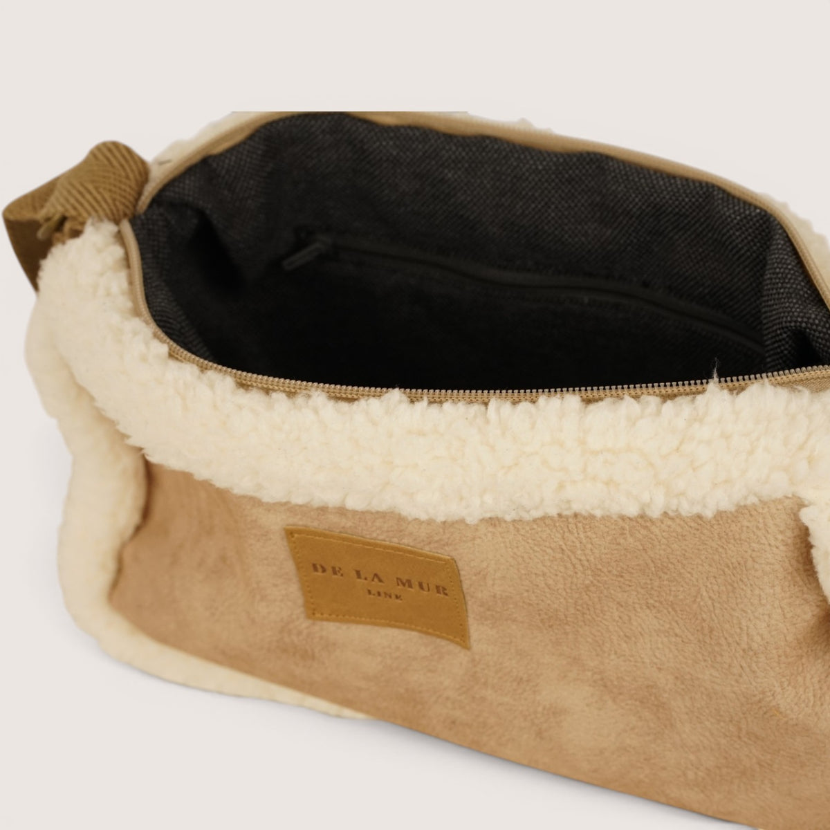 Bolso Cipria, estampado en beige, naranja, blanco, detalle del producto — De La Mur