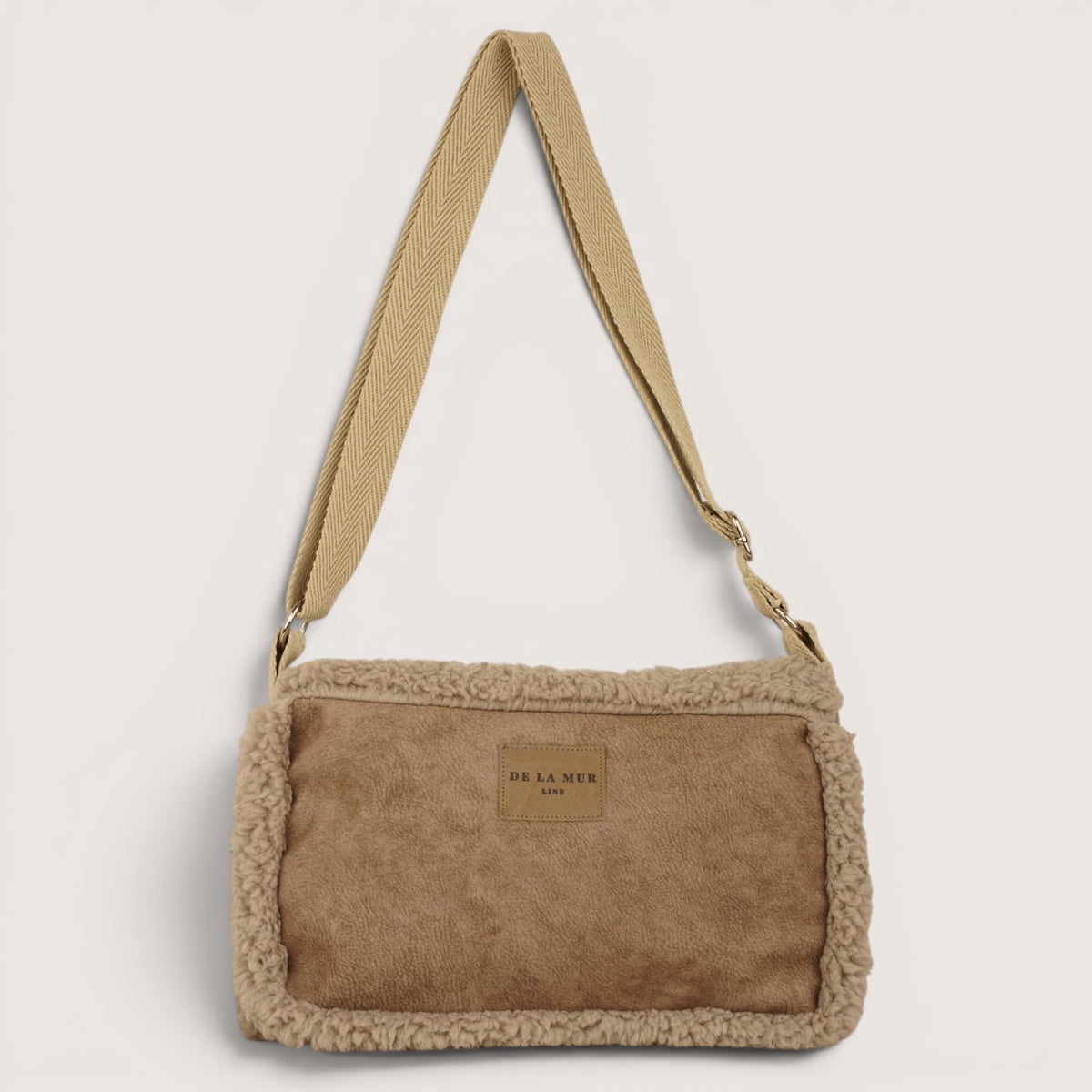 Bolso Noce, estampado en naranja, terracota, beige, detalle del producto — De La Mur