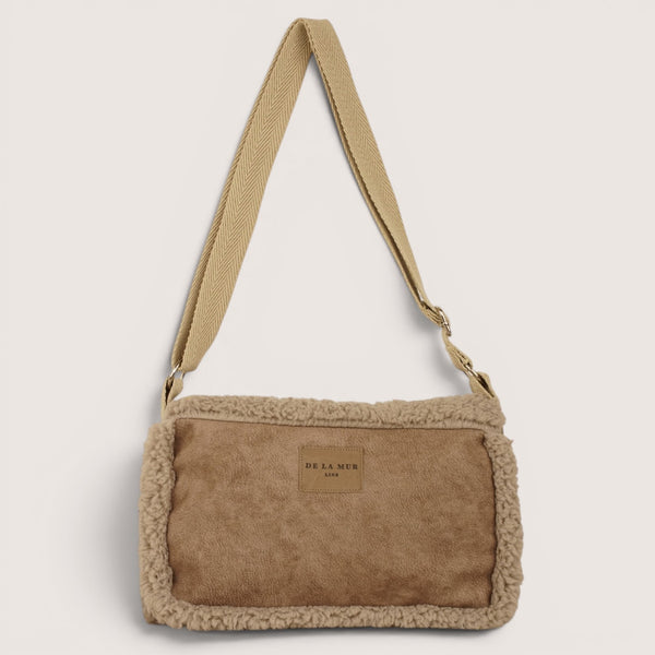 Bolso Noce, estampado en naranja, terracota, beige, detalle del producto — De La Mur