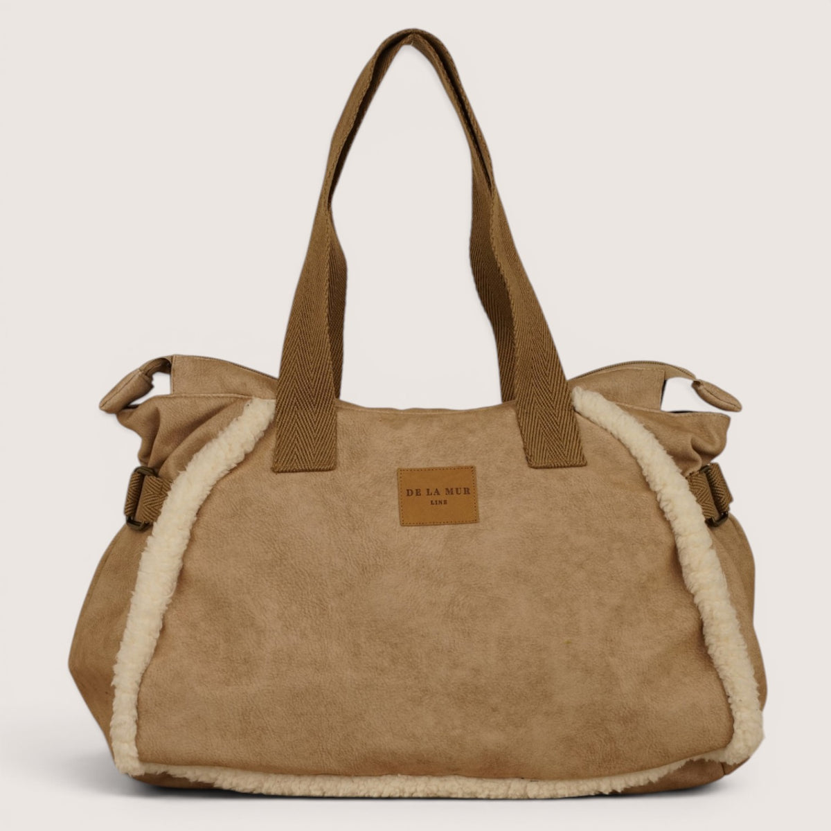 Bolso Cipria, estampado en beige, naranja, blanco, detalle del producto — De La Mur