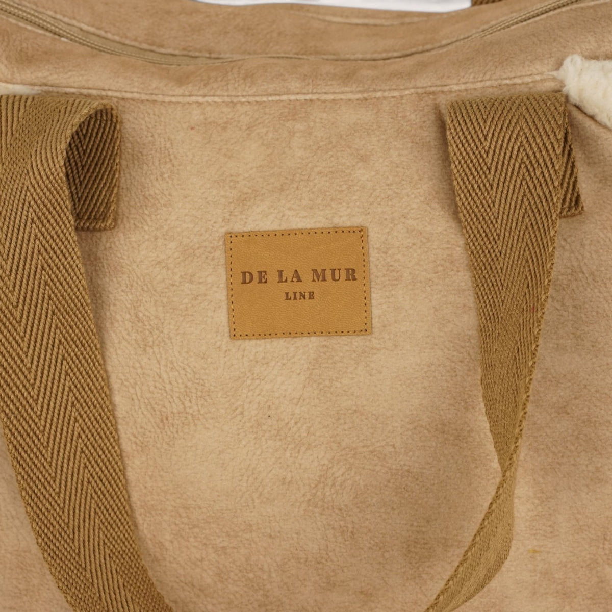 Bolso Cipria, estampado en beige, naranja, blanco, detalle del producto — De La Mur