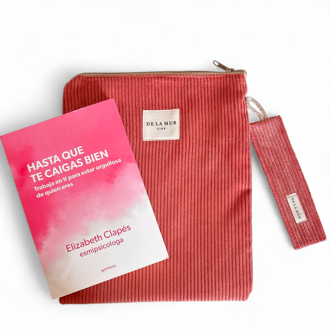 Funda Libro Coral + Punto Libro Regalo