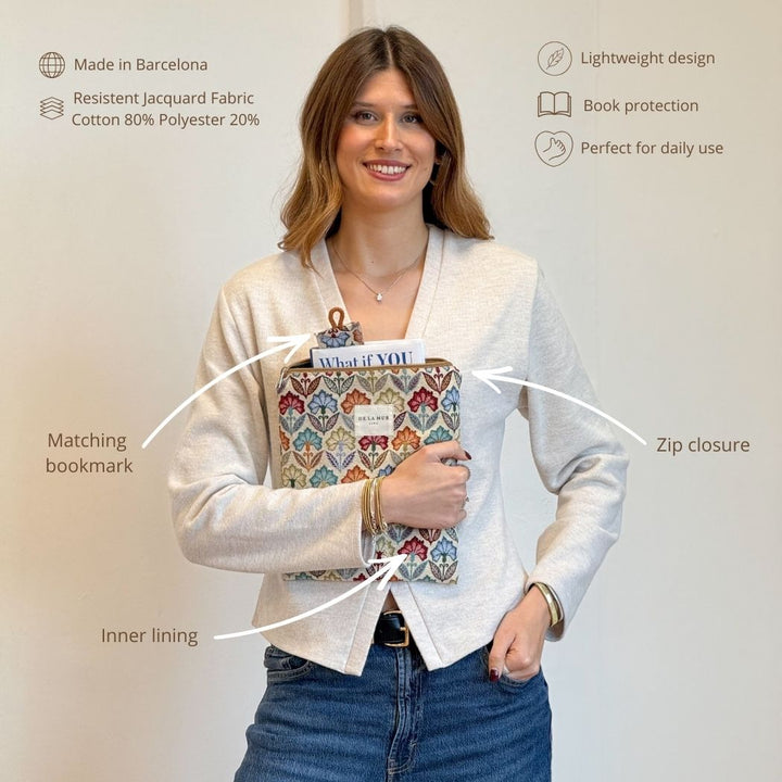 Funda Libro Flora + Punto Libro Regalo