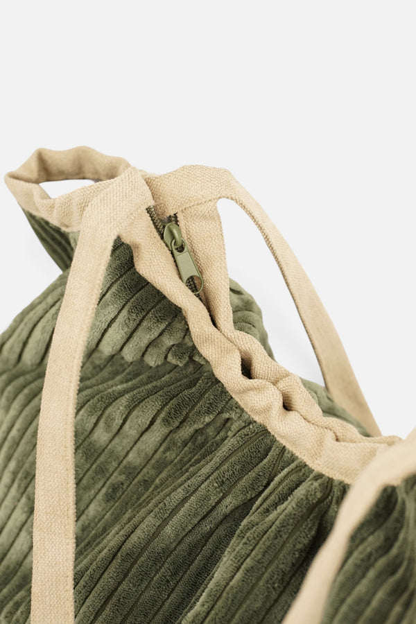 Bolsa Ribete Cremallera Musgo