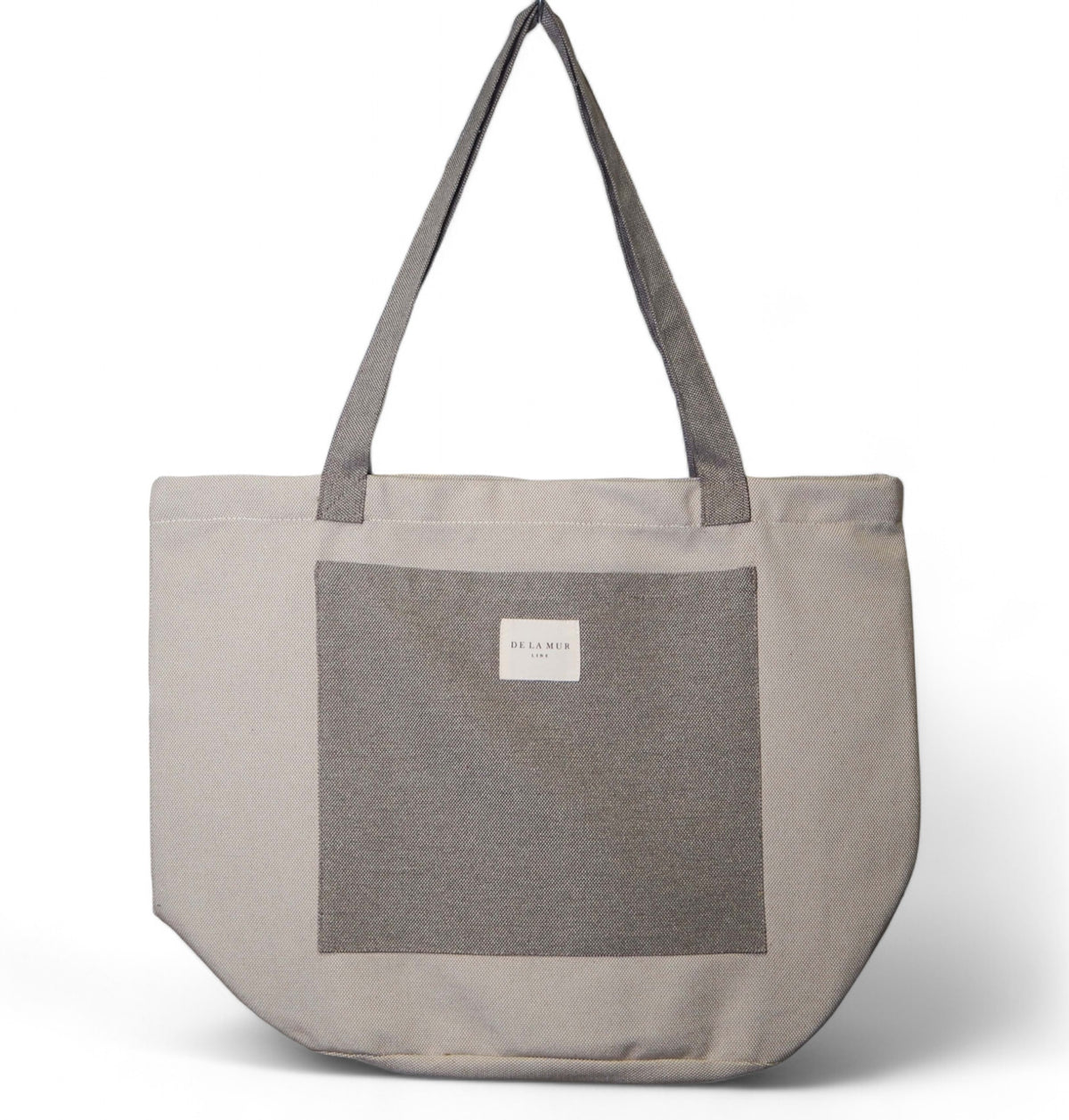 Bolsa de bolsillo Cairo, estampado en gris, beige, blanco, vista frontal — De La Mur