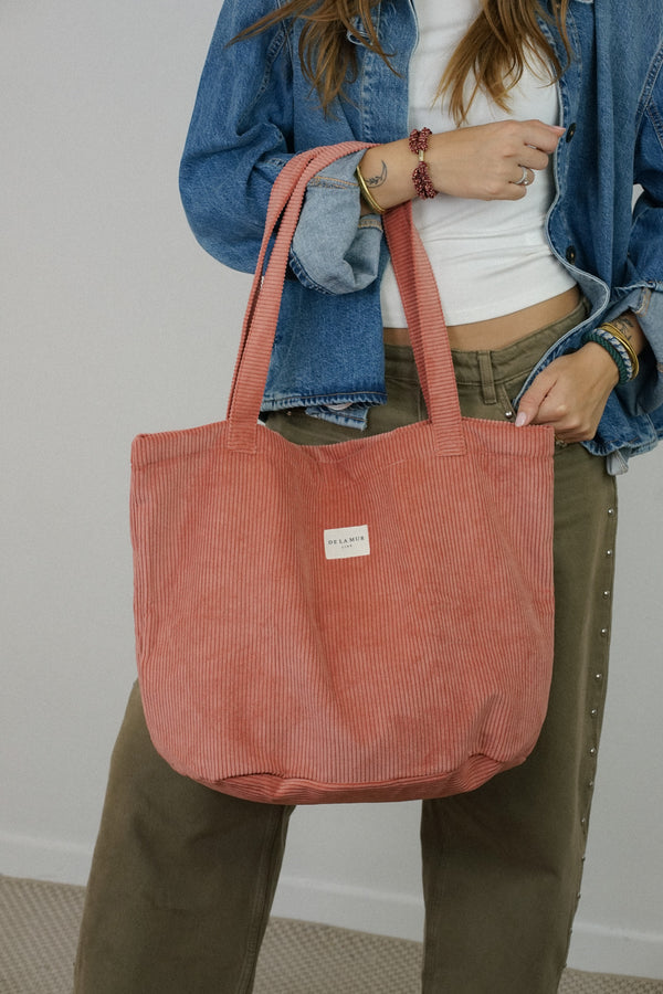 Bolsa Grande Cremallera Coral