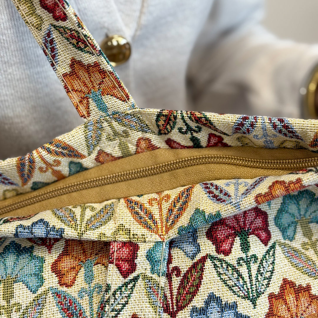 Bolsa Grande Cremallera Flora