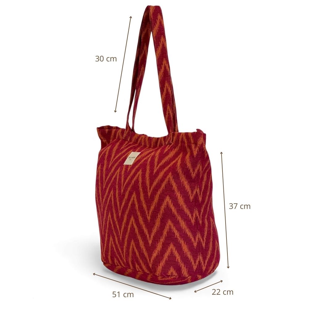 Bolsa Grande Cremallera Fuego