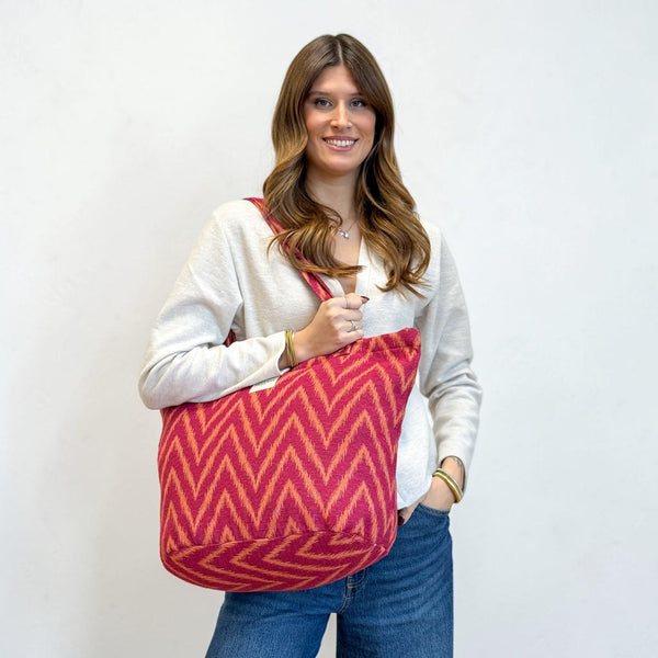 Bolsa Grande Cremallera Fuego