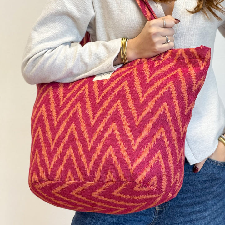 Bolsa Grande Cremallera Fuego