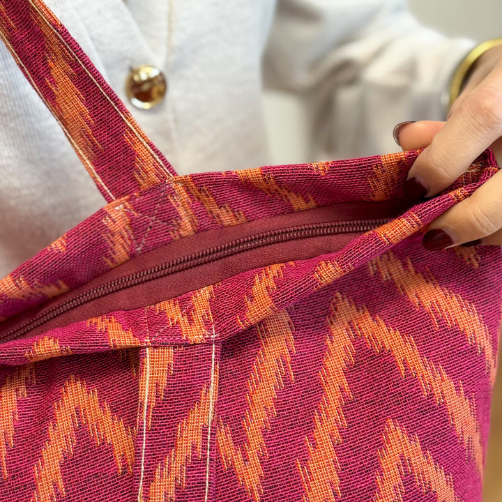 Bolsa Grande Cremallera Fuego