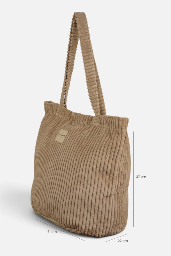 Bolsa Grande Cremallera Moka