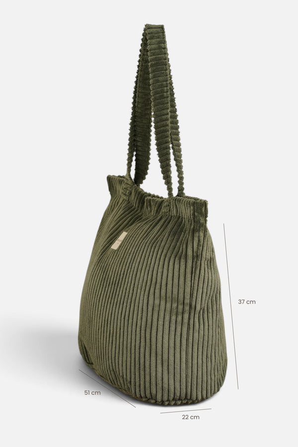 Bolsa Grande Cremallera Musgo