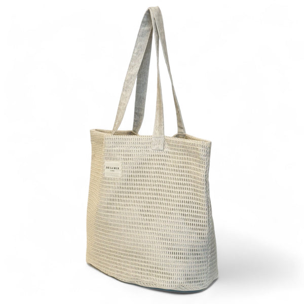 Bolsa grande Croche con textura de ganchillo, detalle del producto — De La Mur