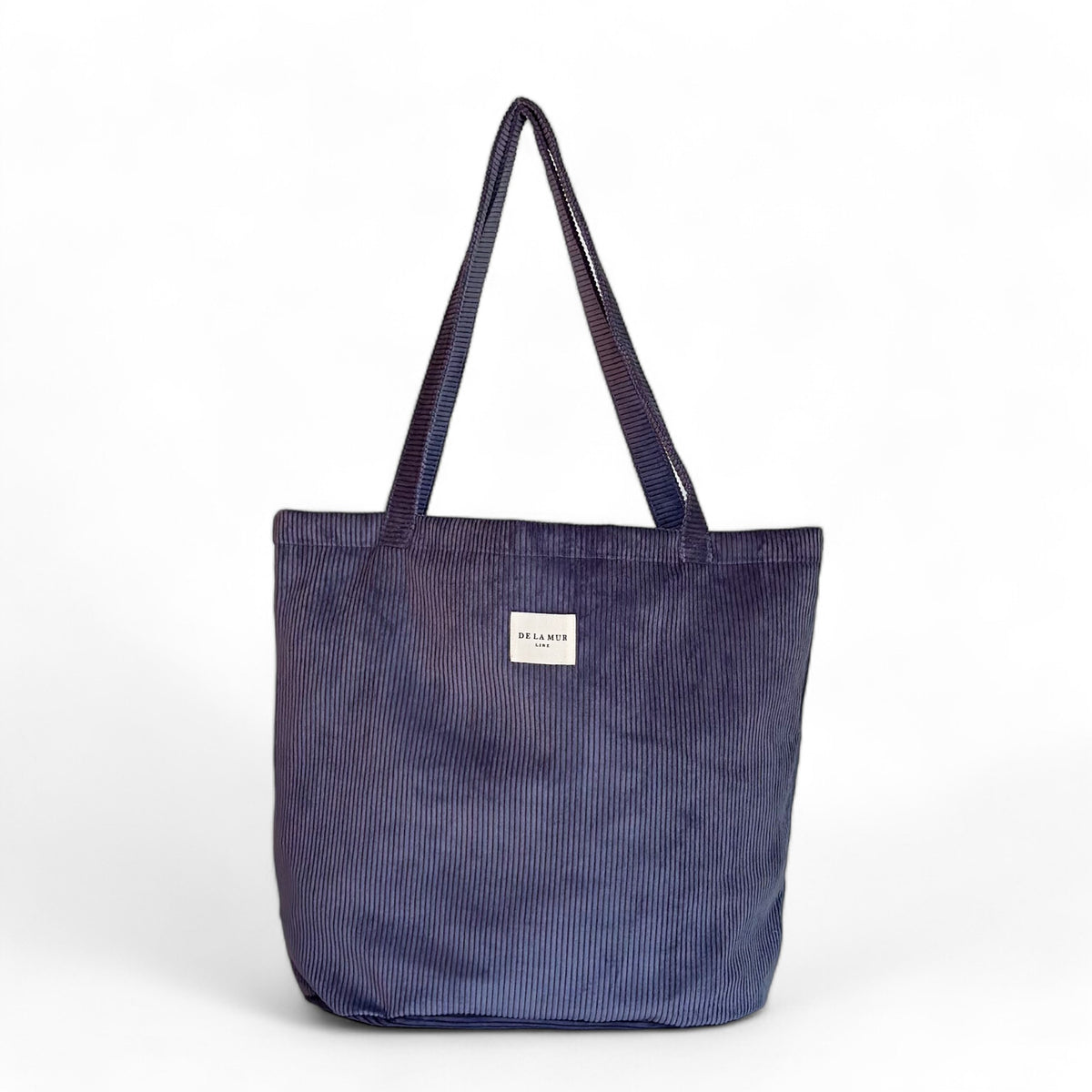 Bolsa grande Pur, estampado en azul, blanco, lila, vista frontal — De La Mur
