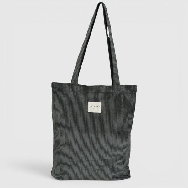 Bolsa pequeña Boni, estampado en gris, verde, turquesa, vista frontal — De La Mur
