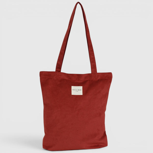 Bolsa pequeña Bore, estampado en rojo, vista frontal — De La Mur