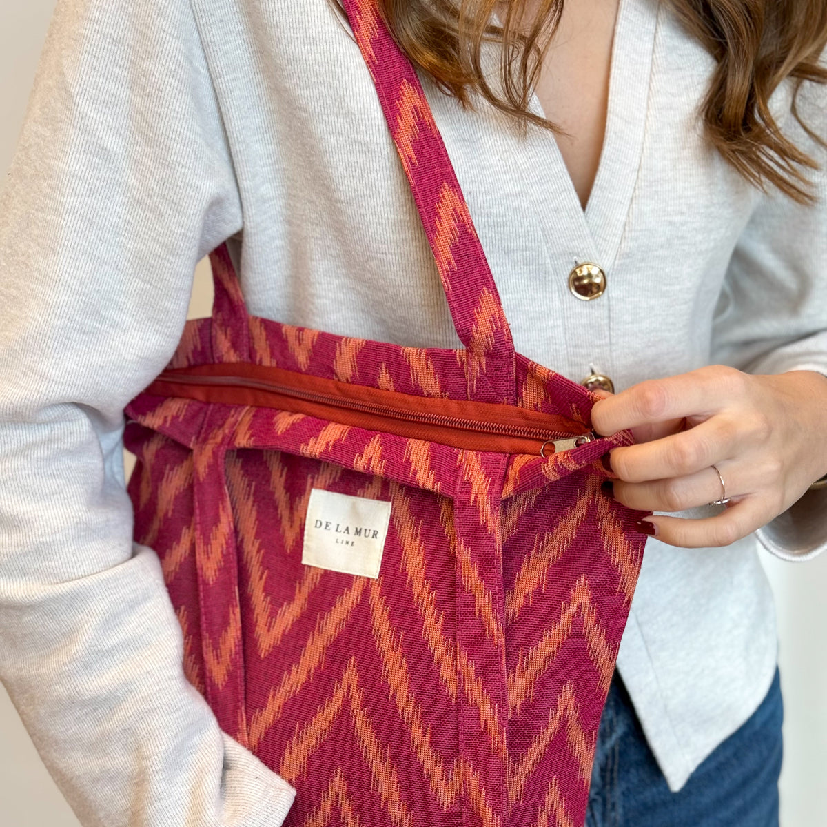 Bolsa Pequeña Cremallera Fuego