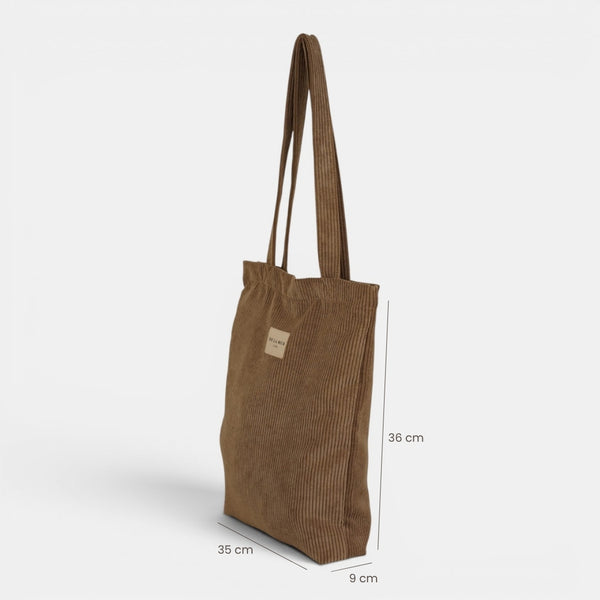 Bolsa pequeña Toast, estampado en blanco, azul, beige, detalle del material y el acabado — De La Mur