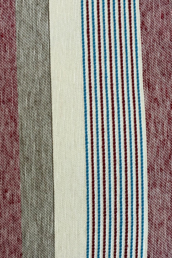 Bolsa grande con cremallera Bosque, estampado en gris, rojo, morado, detalle del producto — De La Mur