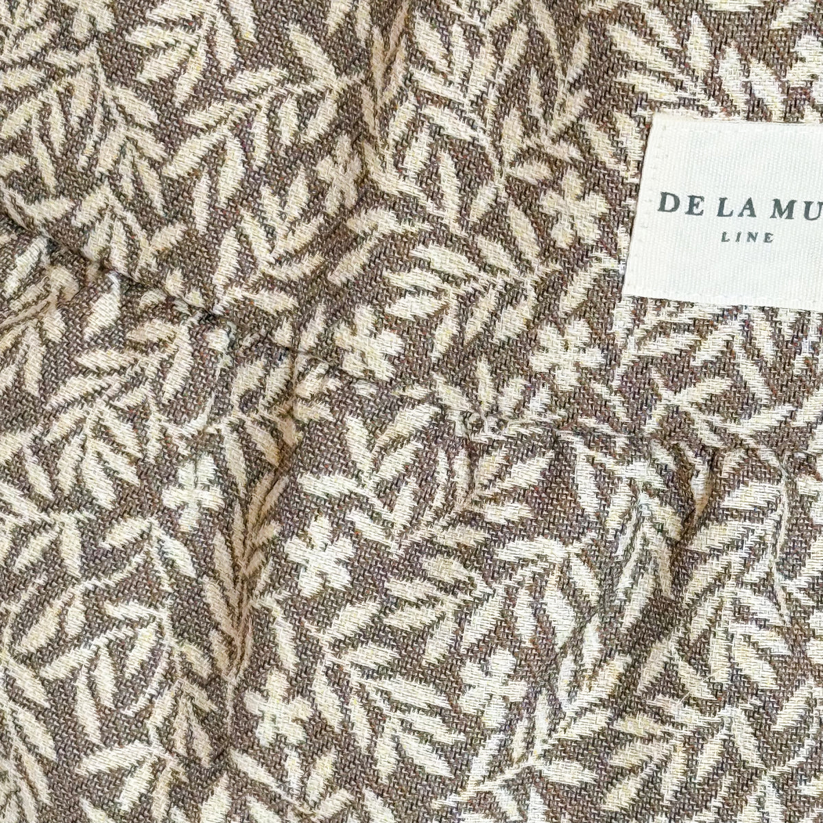Bolso Plan con estampado Plan, detalle del estampado y el material — De La Mur