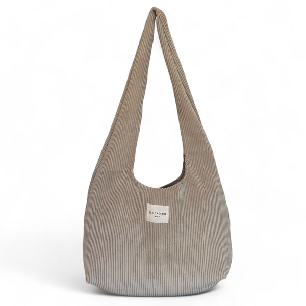 Bolso Tofe, estampado en marrón, beige, blanco, vista frontal — De La Mur