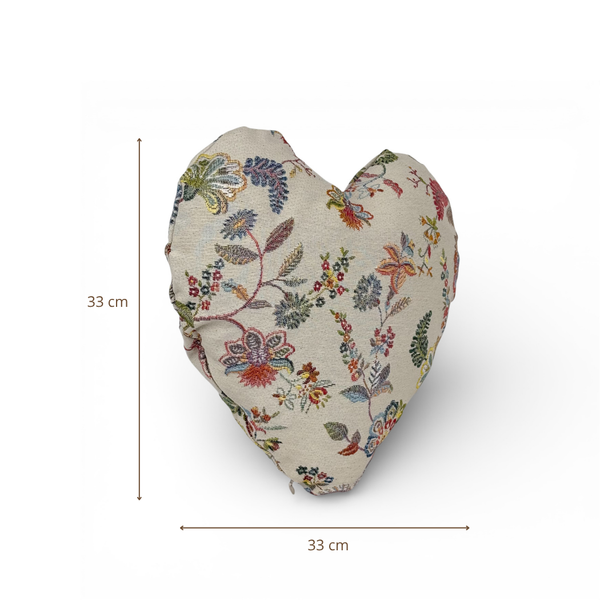 cojin Carmel, estampado en beige, gris, marrón, vista en uso — De La Mur