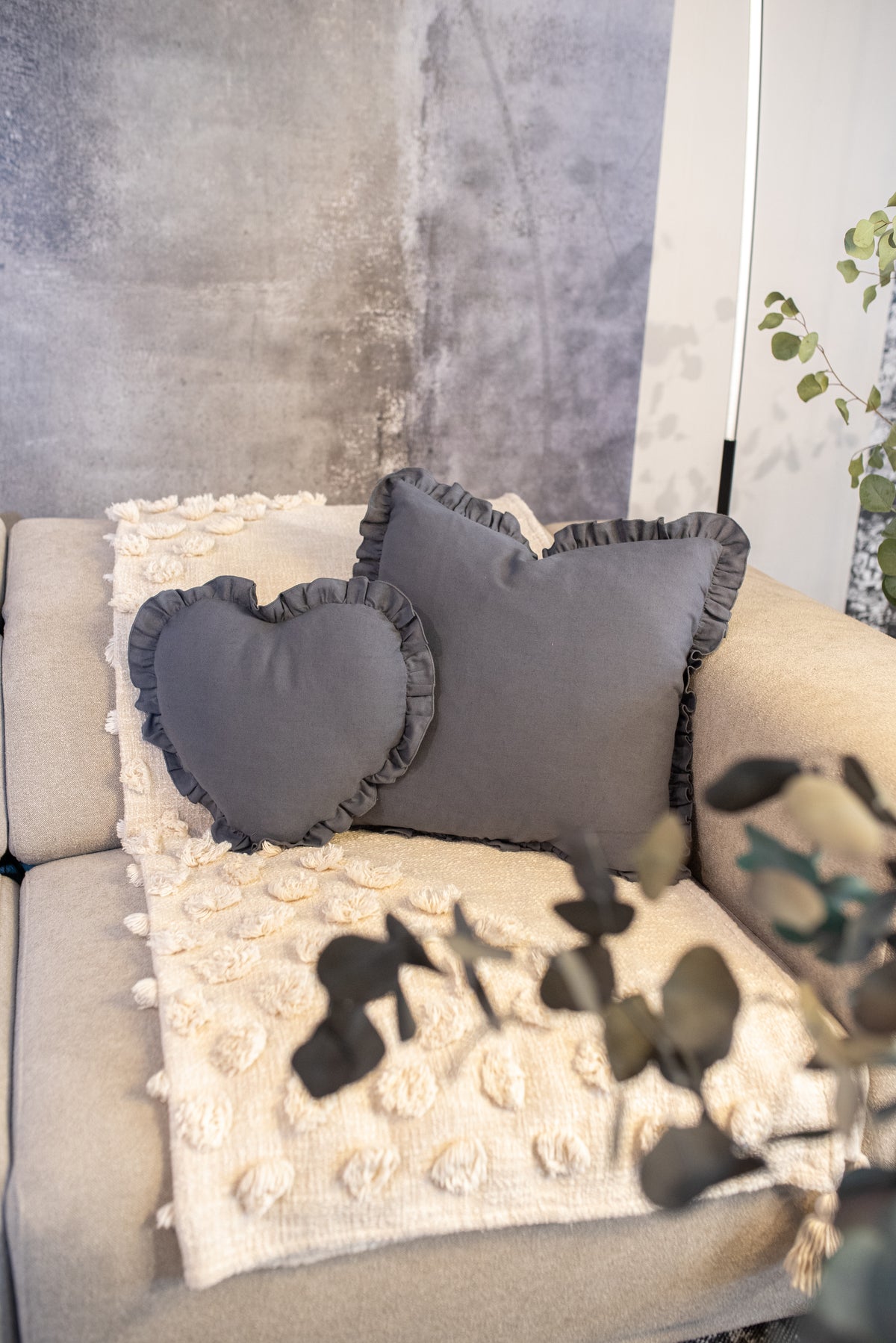 Funda Volantes Gris
