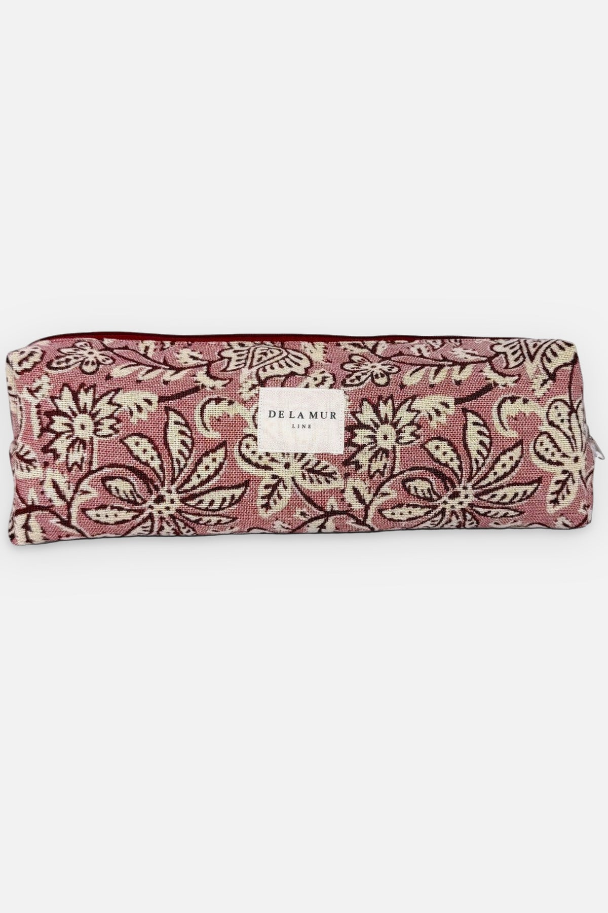 Neceser Came, estampado en beige, rojo, marrón, vista frontal — De La Mur