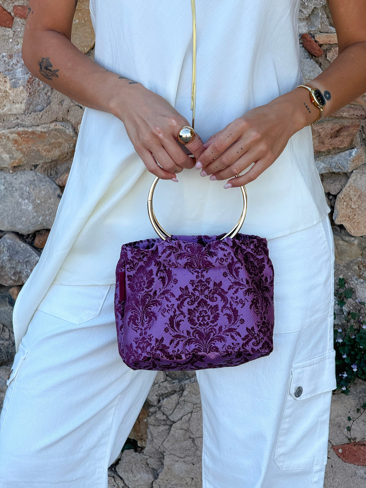 Bolso Eventos Anillas Violet