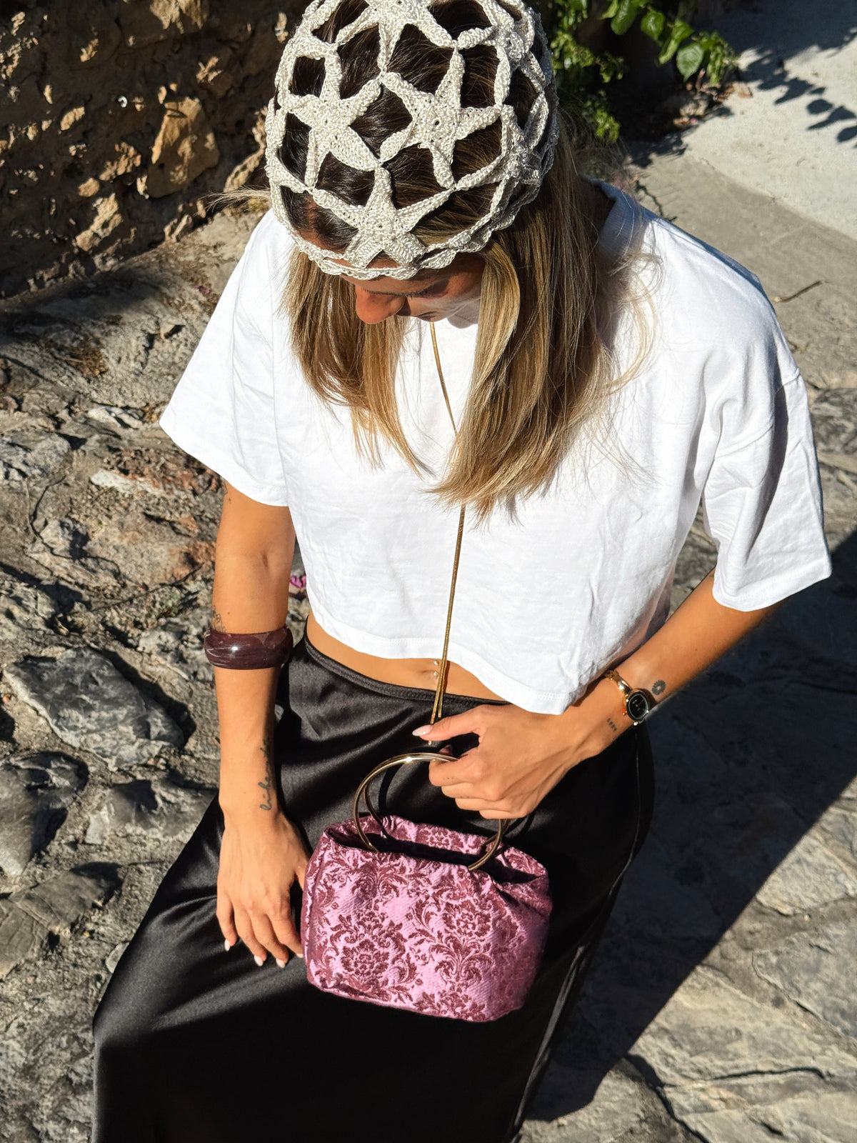 Bolso Eventos Anillas Violet