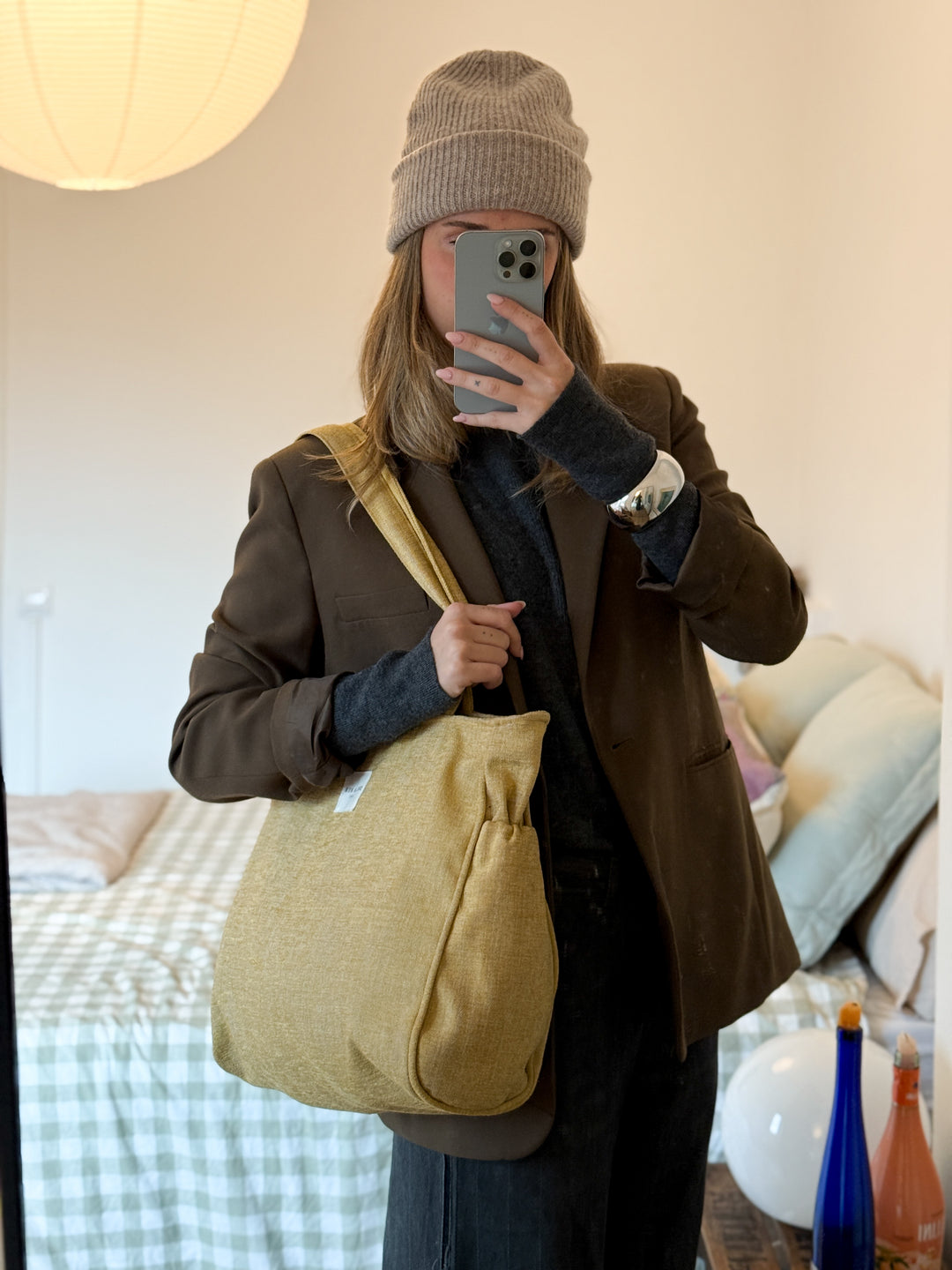 Bolsa Cremallera Ocre