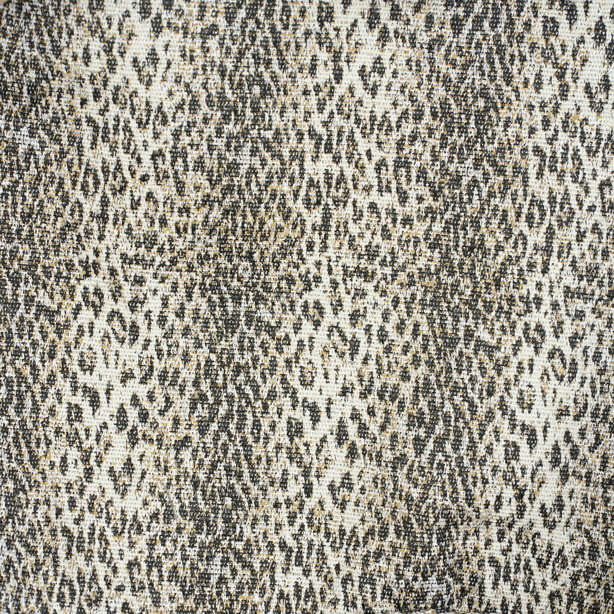 Neceser Leo, estampado en blanco, marrón, amarillo, detalle del producto — De La Mur
