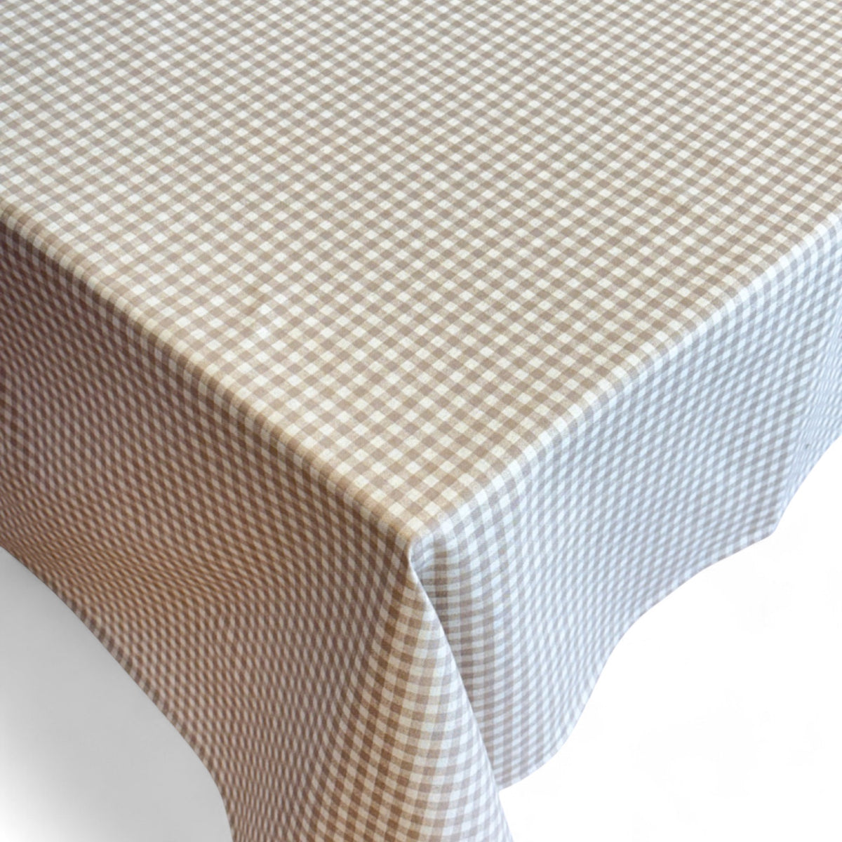 Nappe Cafe, imprimé dans les tons marron et beige, vue de face — De La Mur