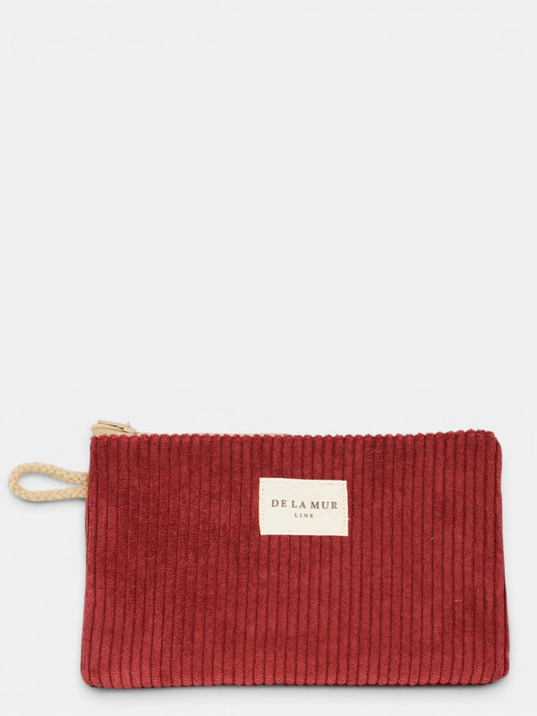 Monedero Arde, estampado en blanco, rojo, vista frontal — De La Mur