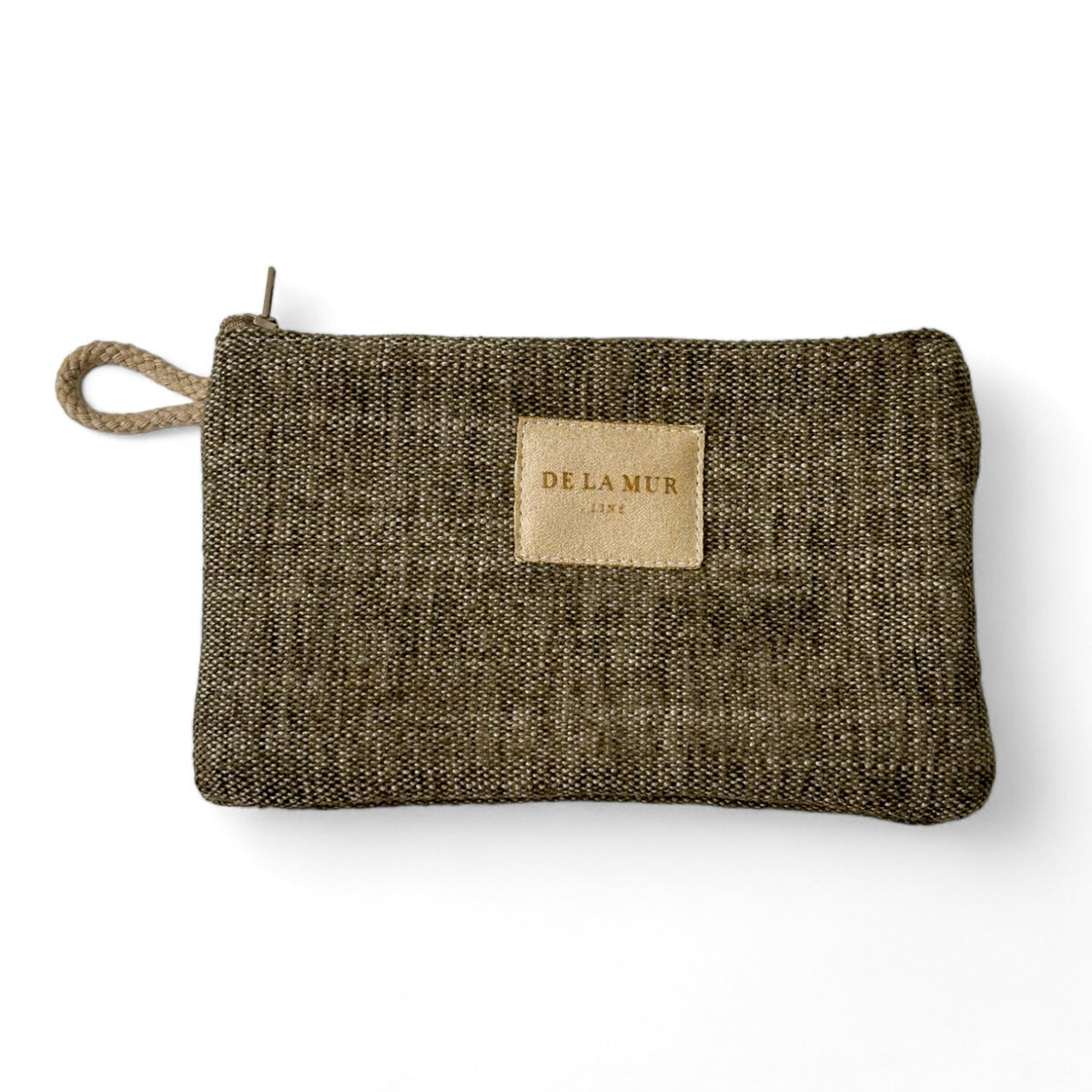 Monedero Rustic, estampado en marrón, amarillo, naranja, vista frontal — De La Mur