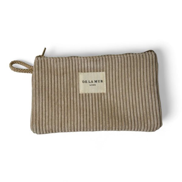Monedero Tofe, estampado en marrón, beige, vista frontal — De La Mur