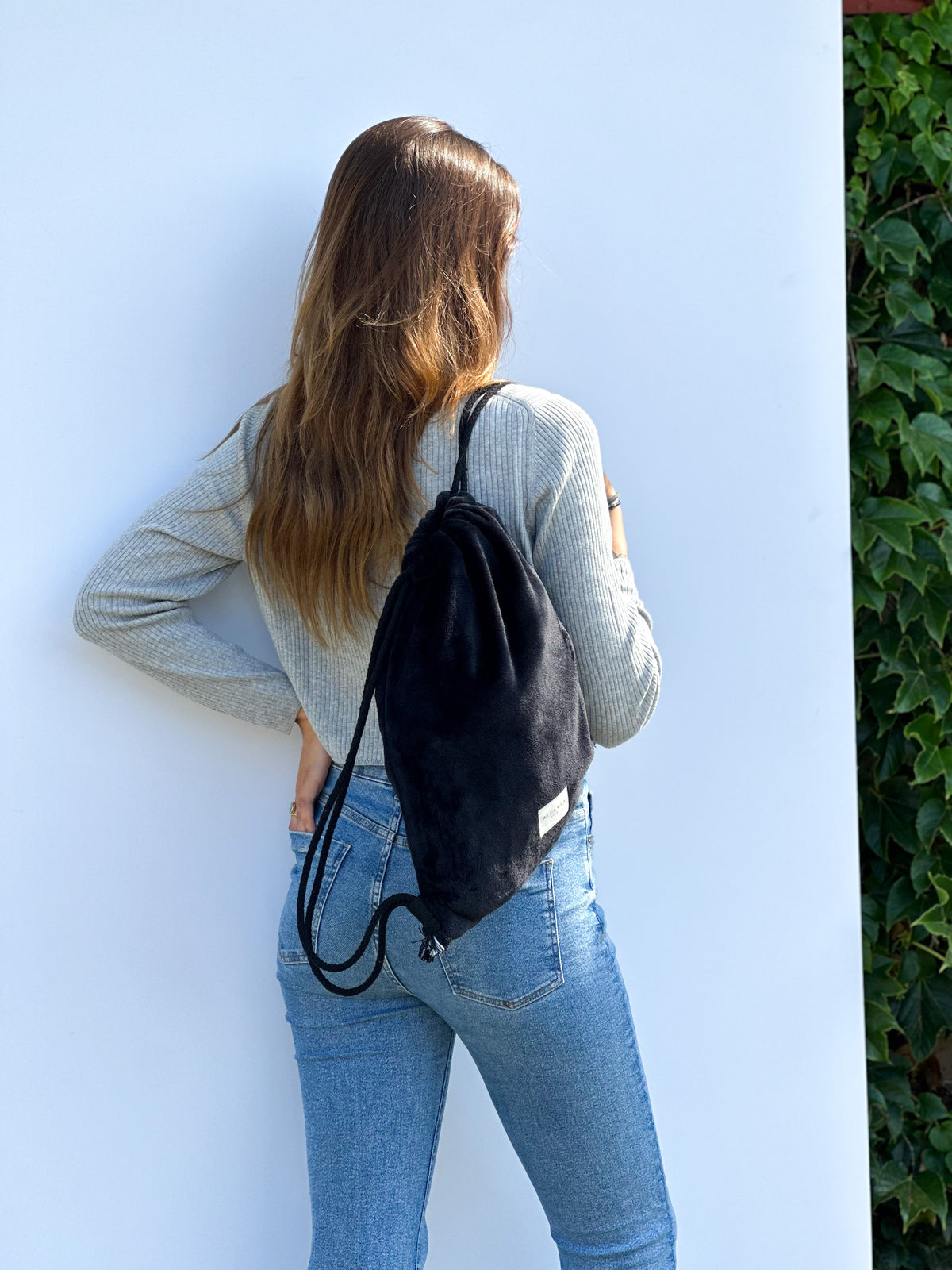 Noir Drawstring Bag