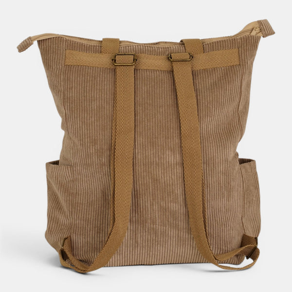 Bolso Toast, estampado en rojo, naranja, beige, detalle del producto — De La Mur