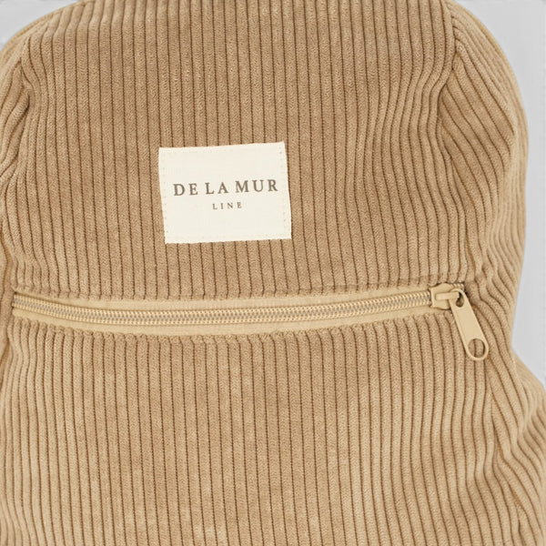 mochila Toast, estampado en rojo, blanco, beige, detalle del producto — De La Mur
