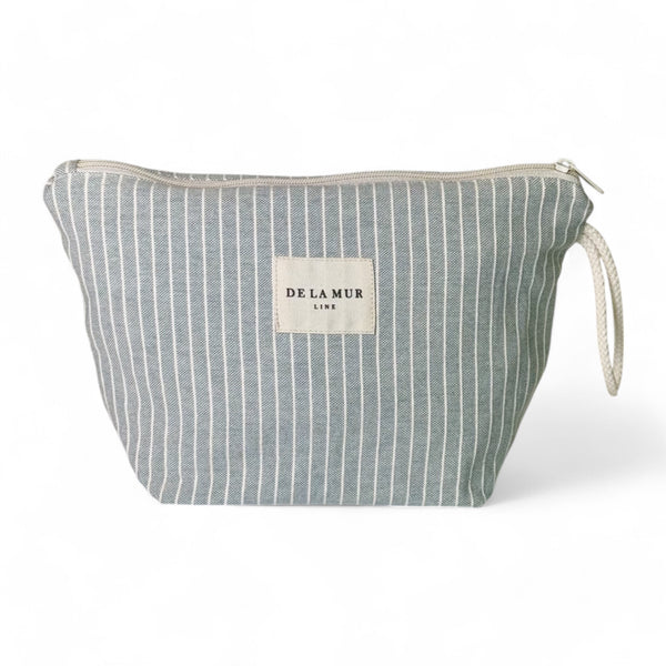 Neceser City, estampado en gris, blanco, beige, vista frontal — De La Mur