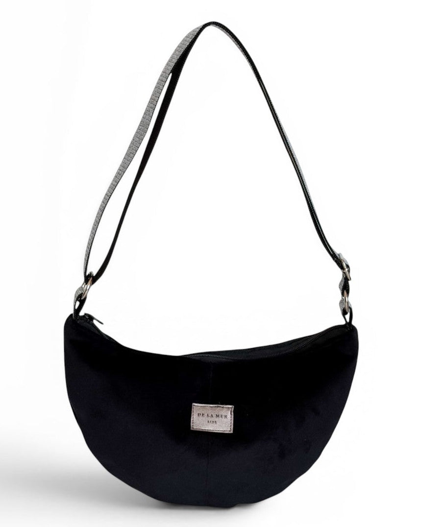 Bolso Miami, estampado en negro, gris, vista frontal — De La Mur
