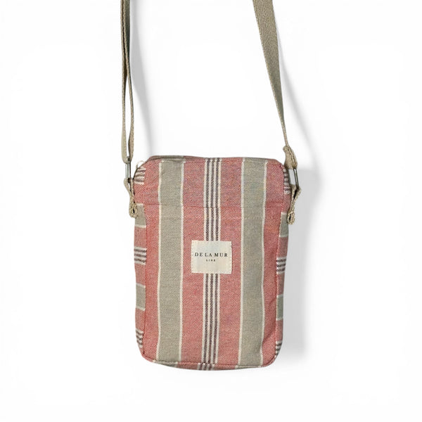 Bolso Rane, estampado en beige, rojo, terracota, vista frontal — De La Mur